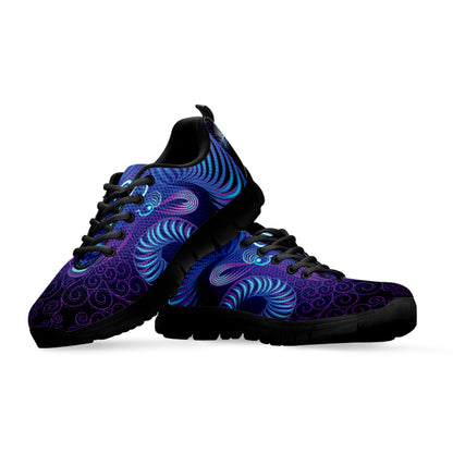 Dark Aries Zodiac Sign Print Black Sneakers