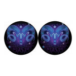 Dark Aries Zodiac Sign Print Car Coasters