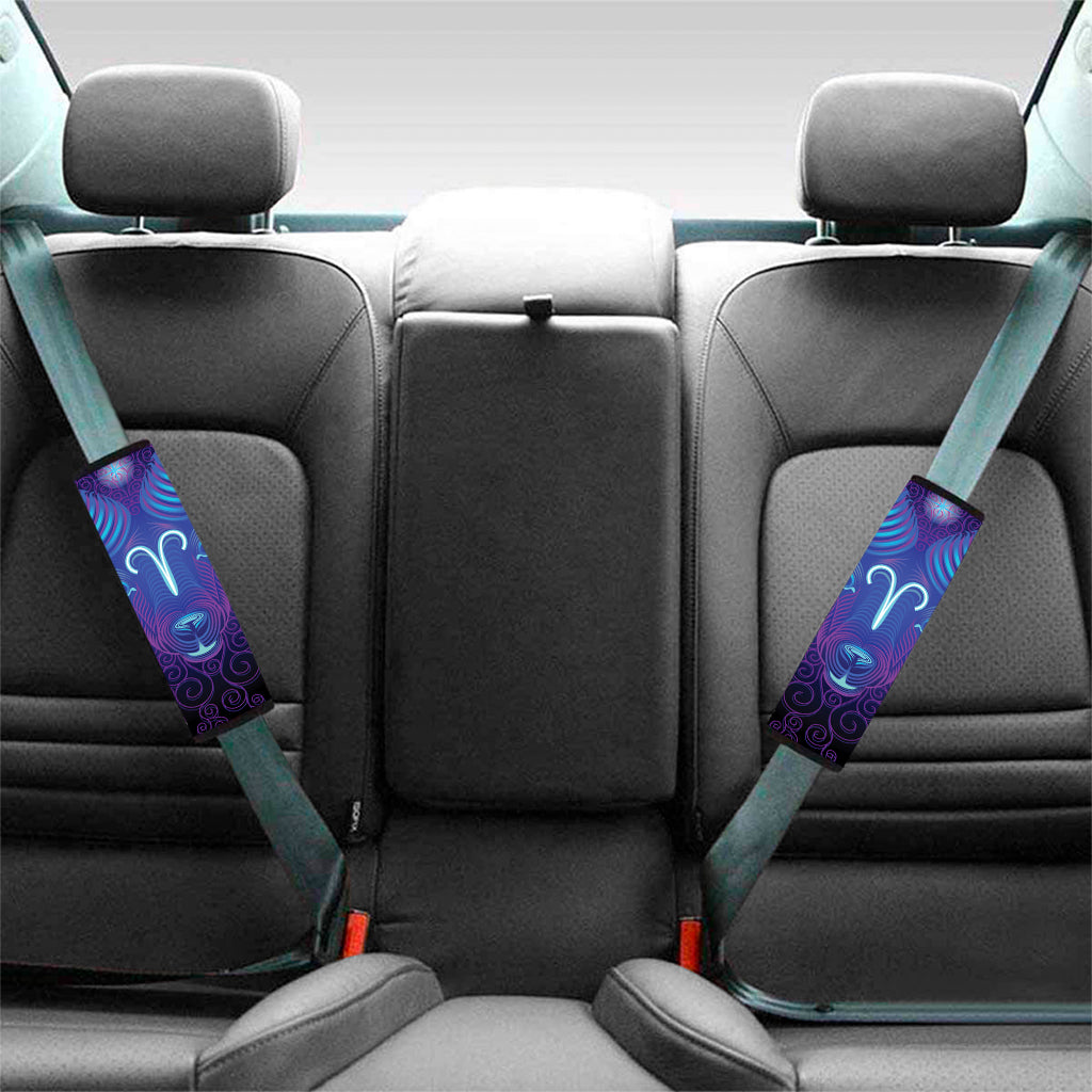 Dark Aries Zodiac Sign Print Car Seat Belt Covers