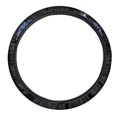 Dark Aries Zodiac Sign Print Car Steering Wheel Cover