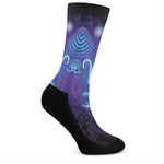 Dark Aries Zodiac Sign Print Crew Socks