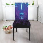 Dark Aries Zodiac Sign Print Dining Chair Slipcover