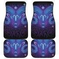 Dark Aries Zodiac Sign Print Front and Back Car Floor Mats
