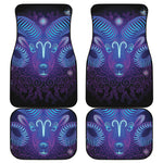 Dark Aries Zodiac Sign Print Front and Back Car Floor Mats