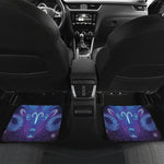 Dark Aries Zodiac Sign Print Front and Back Car Floor Mats