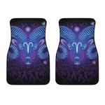 Dark Aries Zodiac Sign Print Front Car Floor Mats