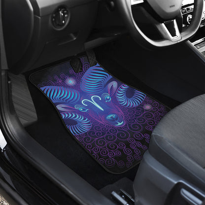Dark Aries Zodiac Sign Print Front Car Floor Mats