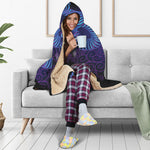 Dark Aries Zodiac Sign Print Hooded Blanket