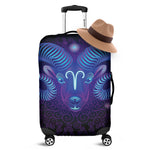 Dark Aries Zodiac Sign Print Luggage Cover