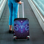 Dark Aries Zodiac Sign Print Luggage Cover