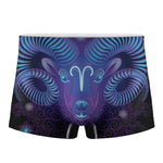 Dark Aries Zodiac Sign Print Men's Boxer Briefs