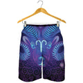 Dark Aries Zodiac Sign Print Men's Shorts