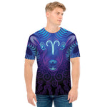 Dark Aries Zodiac Sign Print Men's T-Shirt