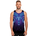 Dark Aries Zodiac Sign Print Men's Tank Top