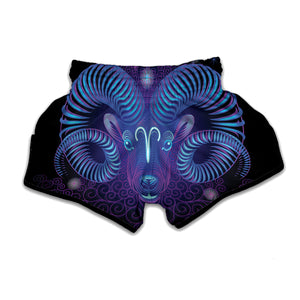 Dark Aries Zodiac Sign Print Muay Thai Boxing Shorts