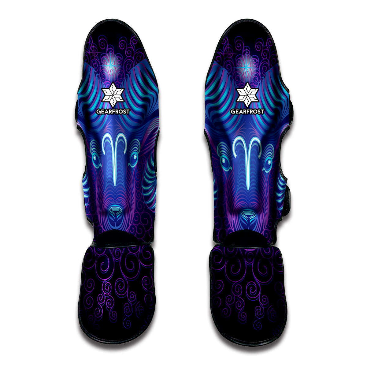 Dark Aries Zodiac Sign Print Muay Thai Shin Guard