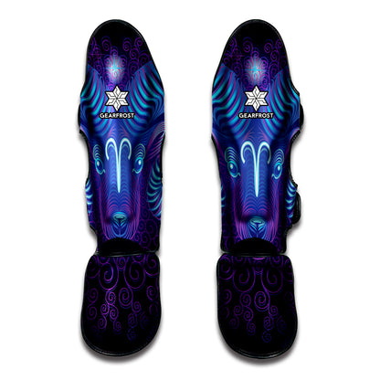 Dark Aries Zodiac Sign Print Muay Thai Shin Guard