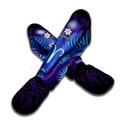 Dark Aries Zodiac Sign Print Muay Thai Shin Guard
