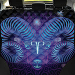 Dark Aries Zodiac Sign Print Pet Car Back Seat Cover