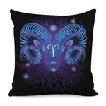 Dark Aries Zodiac Sign Print Pillow Cover