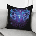 Dark Aries Zodiac Sign Print Pillow Cover