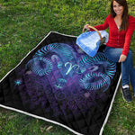 Dark Aries Zodiac Sign Print Quilt