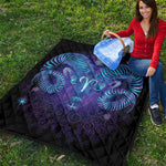 Dark Aries Zodiac Sign Print Quilt