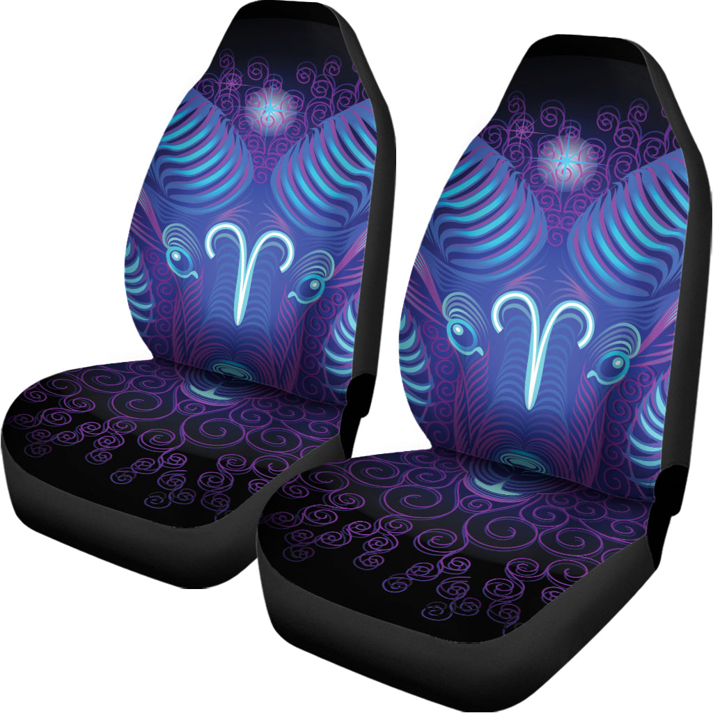 Dark Aries Zodiac Sign Print Universal Fit Car Seat Covers