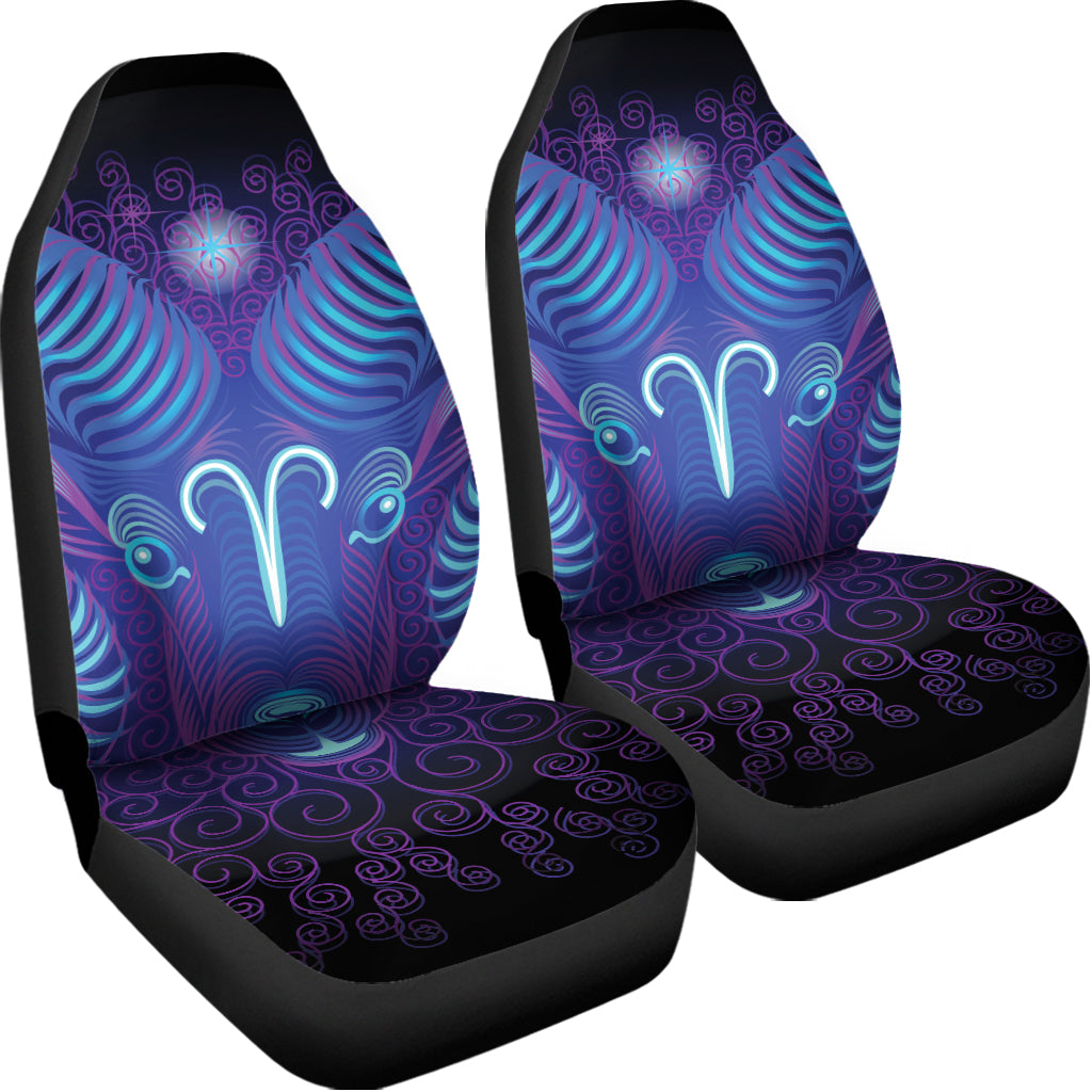 Dark Aries Zodiac Sign Print Universal Fit Car Seat Covers