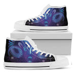Dark Aries Zodiac Sign Print White High Top Shoes