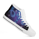 Dark Aries Zodiac Sign Print White High Top Shoes