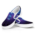 Dark Aries Zodiac Sign Print White Slip On Sneakers