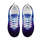 Dark Aries Zodiac Sign Print White Sneakers