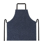 Dark Blue Denim Jeans Print Apron