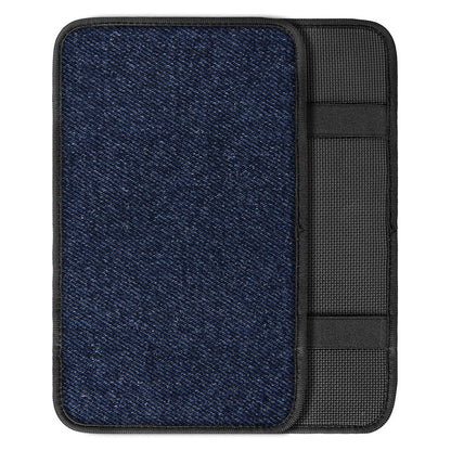 Dark Blue Denim Jeans Print Car Center Console Cover