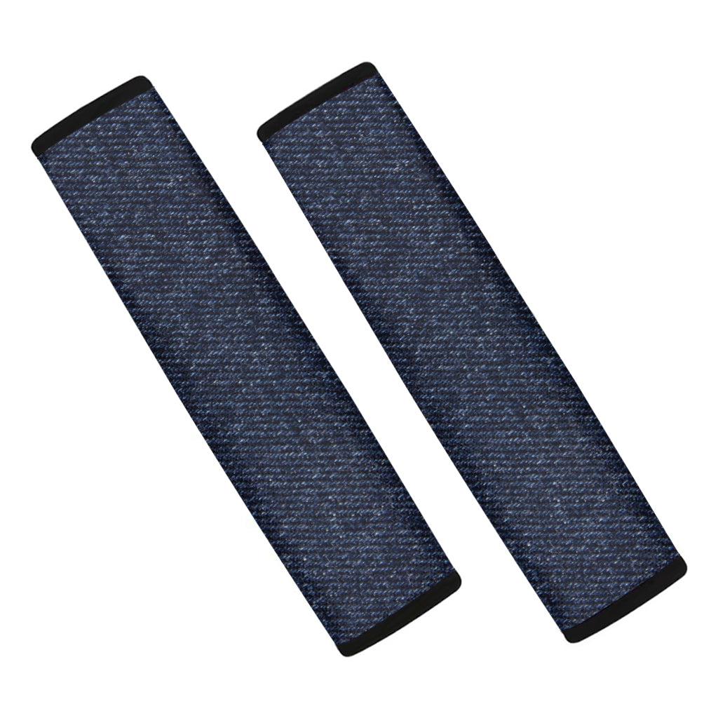 Dark Blue Denim Jeans Print Car Seat Belt Covers