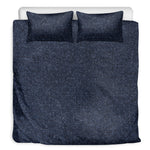 Dark Blue Denim Jeans Print Duvet Cover Bedding Set