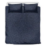 Dark Blue Denim Jeans Print Duvet Cover Bedding Set