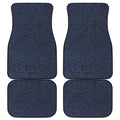Dark Blue Denim Jeans Print Front and Back Car Floor Mats
