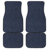 Dark Blue Denim Jeans Print Front and Back Car Floor Mats