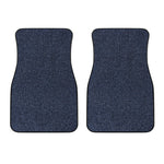 Dark Blue Denim Jeans Print Front Car Floor Mats