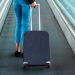 Dark Blue Denim Jeans Print Luggage Cover