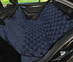 Dark Blue Denim Jeans Print Pet Car Back Seat Cover