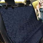 Dark Blue Denim Jeans Print Pet Car Back Seat Cover