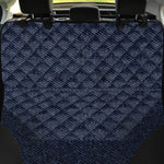 Dark Blue Denim Jeans Print Pet Car Back Seat Cover