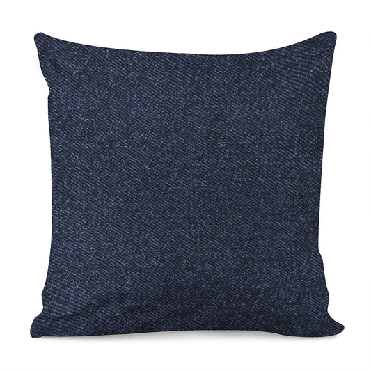 Dark Blue Denim Jeans Print Pillow Cover