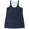 Dark Blue Denim Jeans Print Women's Racerback Tank Top