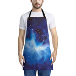 Dark Blue Galaxy Space Print Apron