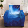 Dark Blue Galaxy Space Print Armchair Slipcover