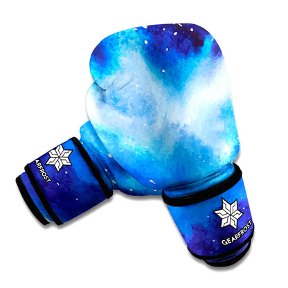 Dark Blue Galaxy Space Print Boxing Gloves